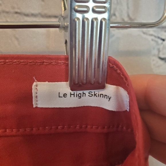 FRAME Le High Skinny Coated Denim Jeans sz. 24 Hunter Red - Picture 6 of 8
